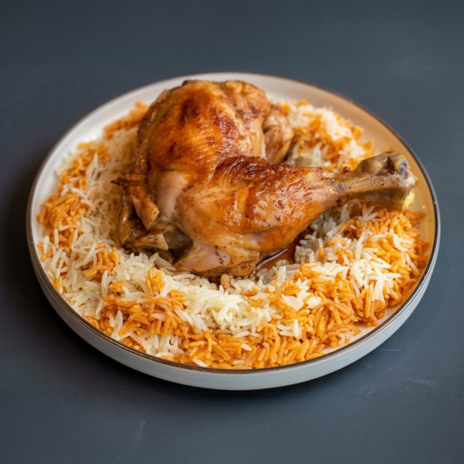 المندي يضاف السمن على الأرز لتعزيز النكهة