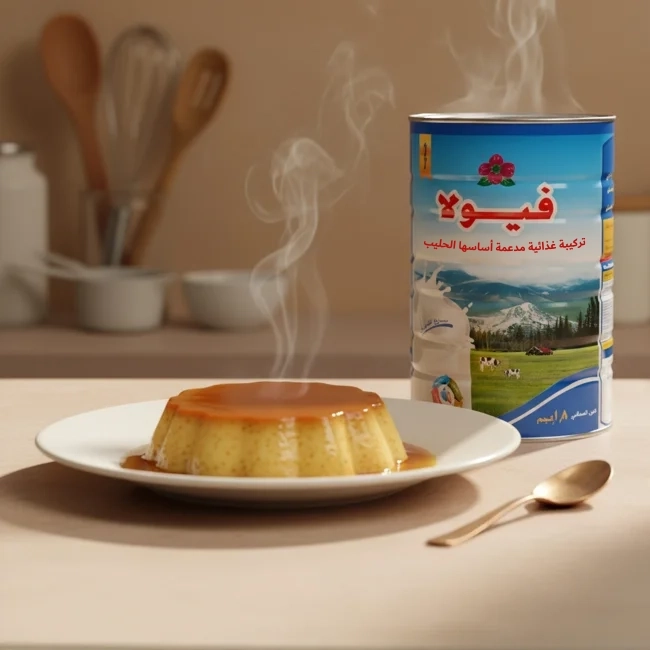 كريم كراميل بالحليب  حليب فيولا