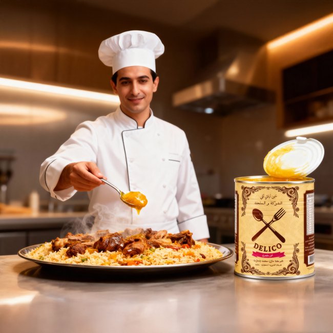 الكبسة السعودية بسمن الشوكة والمعلقة